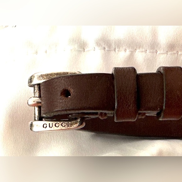 Gucci Brown Leather Bracelet with Box - Picture 6 of 8